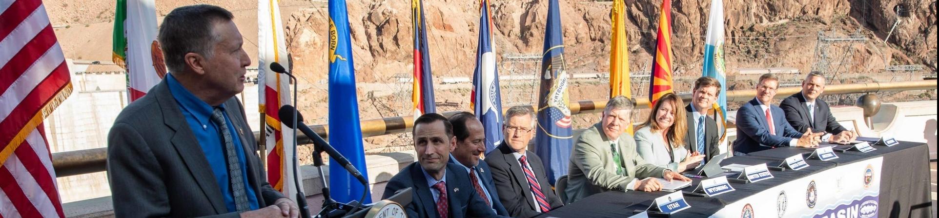 Signing ceremony at Hoover Dam
